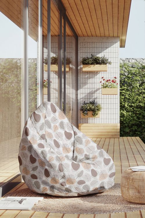 Puf Monstera Lineart