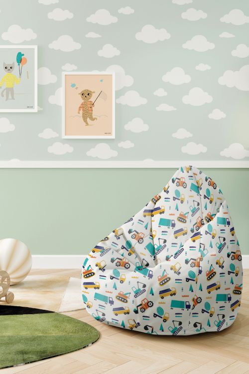 Puf dziecięcy Vehicle Pattern