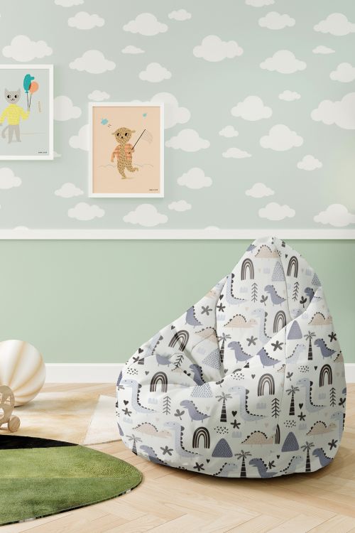 Puf dziecięcy Pastel Kids Dinosaur