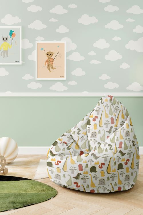 Puf dziecięcy Cartoon Style Dinosaur