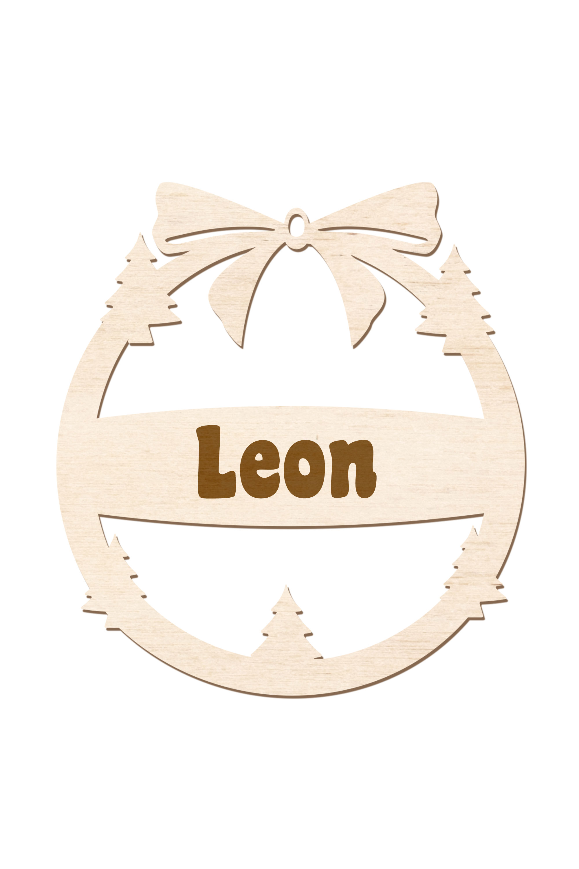 Zawieszka ze sklejki Personalizacja Choinka