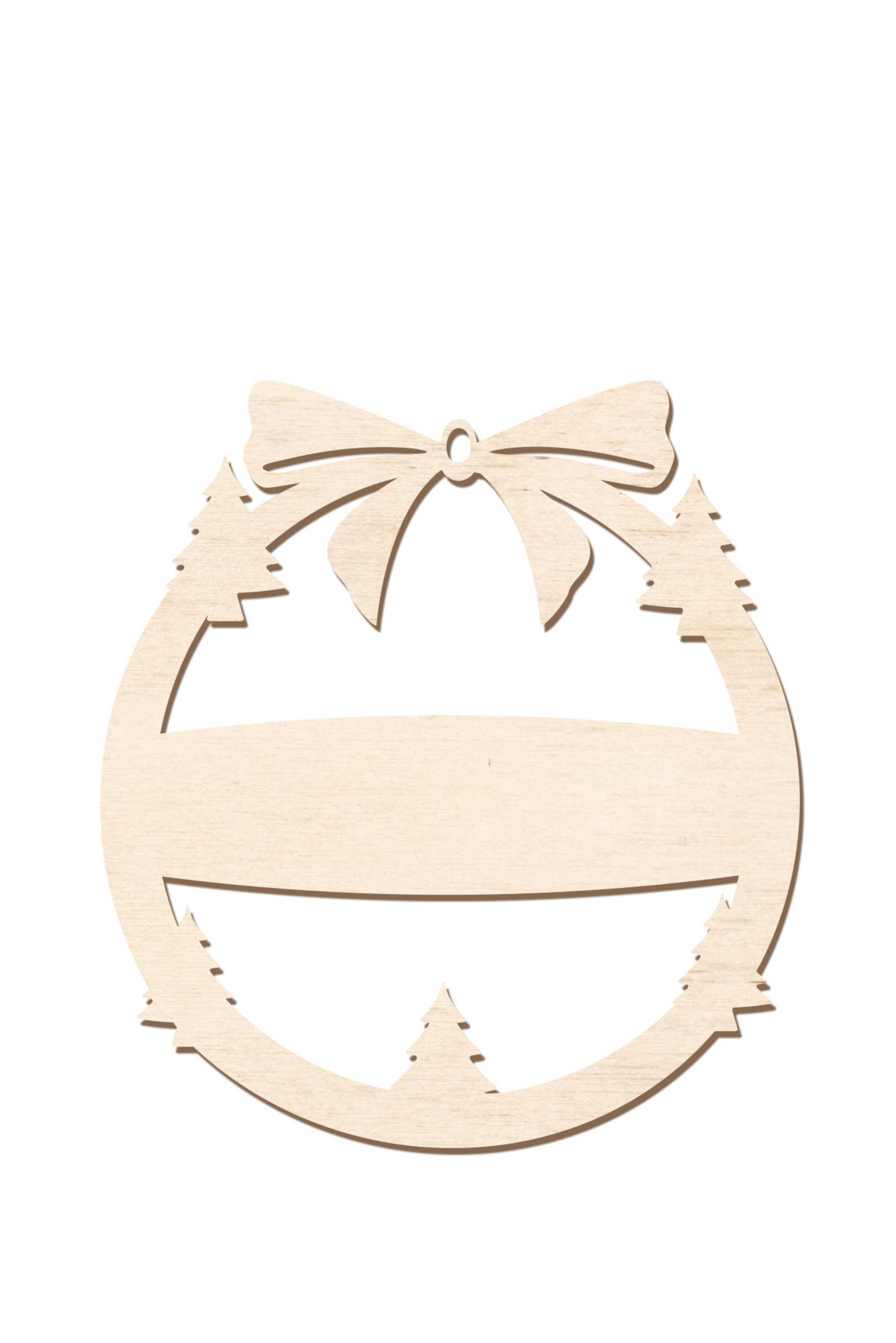 Zawieszka ze sklejki Personalizacja Choinka