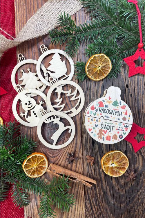 Świąteczny Box ze sklejki Colorful Christmas 