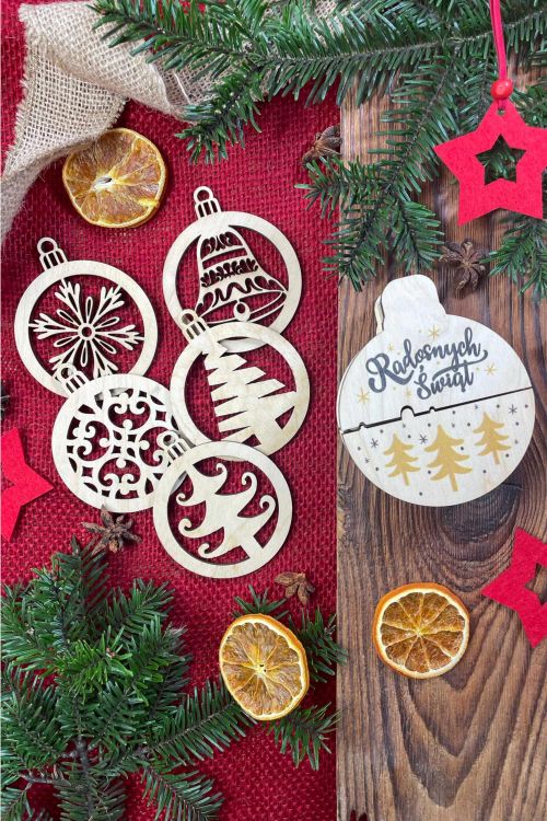 Świąteczny Box ze sklejki Christmas Trees