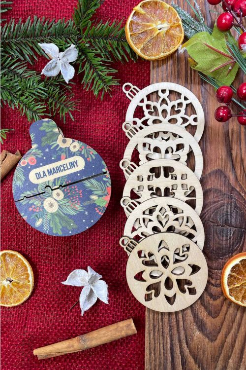 Świąteczny Box ze sklejki PERSONALIZACJA Wesołych Świąt