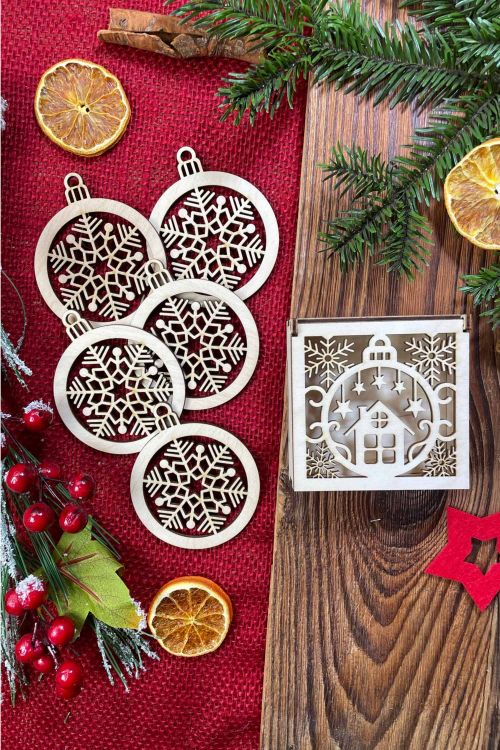 Świąteczne Pudełko ze sklejki Domek