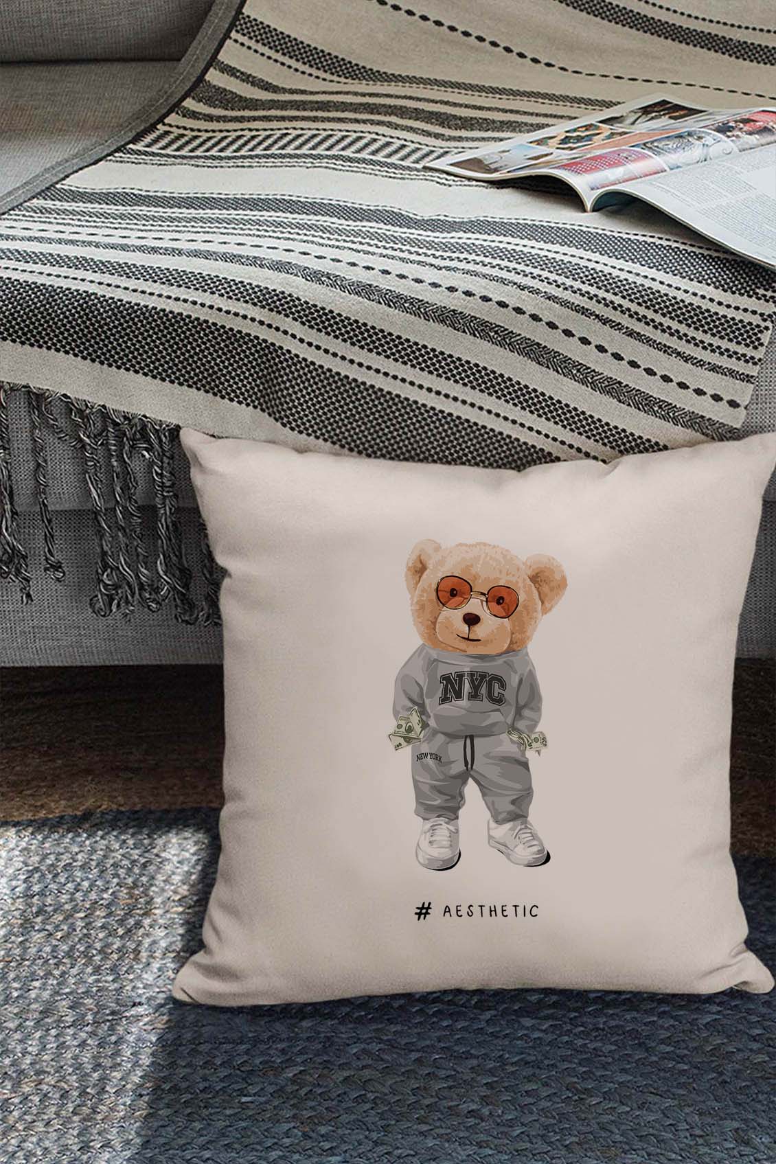 Poduszka Bawełniana Canvas Aesthetic Bird