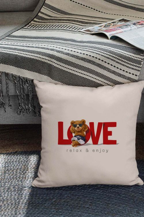 Poduszka Bawełniana Canvas Love Relax and Enjoy
