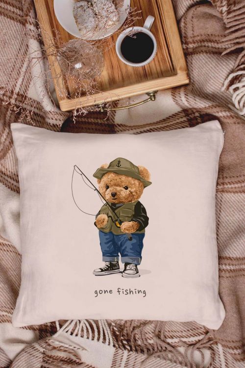 Poduszka Bawełniana Gone Fishing