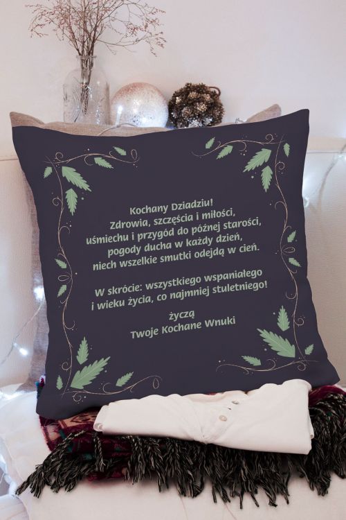 Poduszka Życzenia dla Kochanego Dziadka