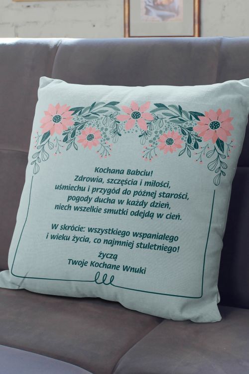 Poduszka Życzenia dla Kochanej Babci