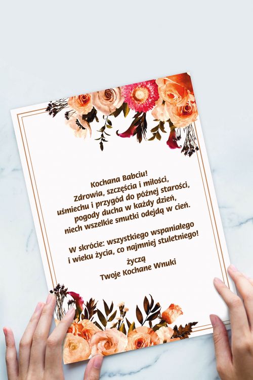 Certyfikat Kochana Babciu