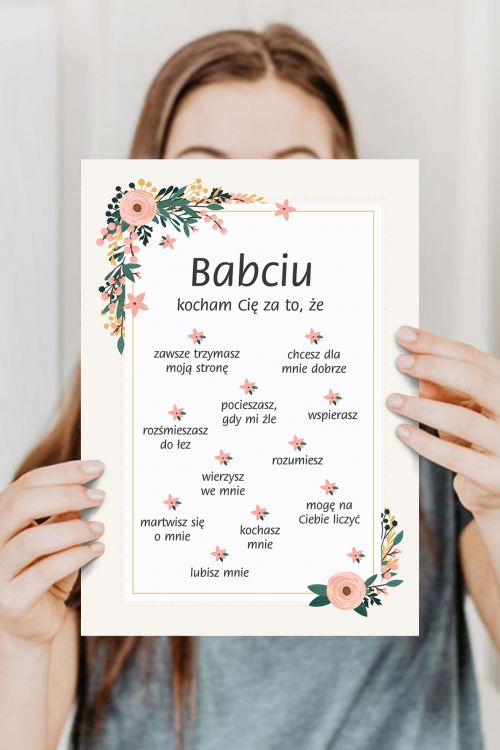 Certyfikat Babciu Kocham Cię