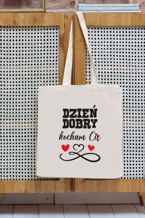 Torba Bawełniana Dzień Dobry Kocham Cię