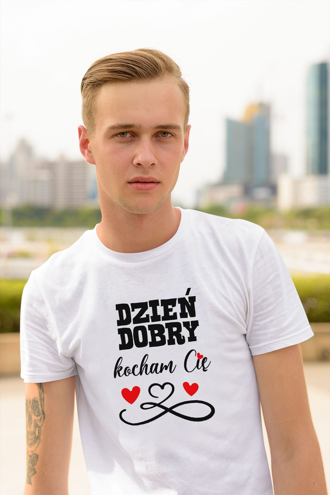 T-shirt oversize Dzień Dobry Kocham Cię