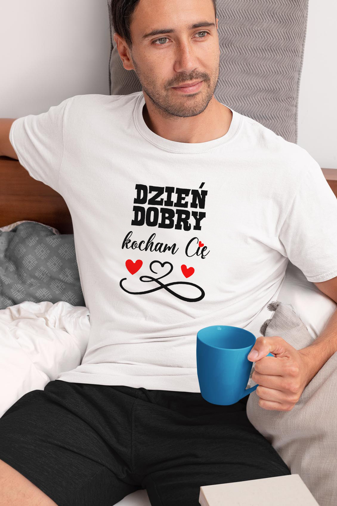 T-shirt oversize Dzień Dobry Kocham Cię