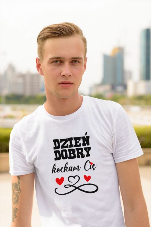 T-shirt oversize Dzień Dobry Kocham Cię