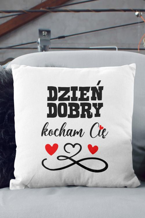 Poduszka Dzień Dobry Kocham Cię