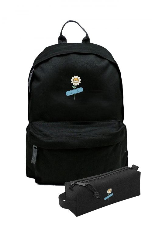 Zestaw Plecak Simple i piórnik Flower Patch