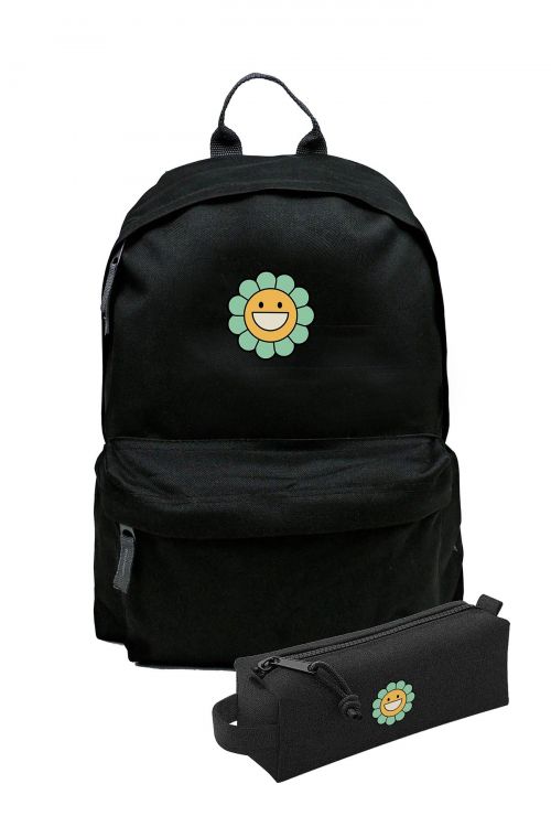 Zestaw Plecak Simple i piórnik Happy Flower