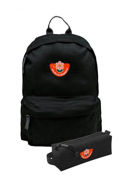 Zestaw Plecak Simple i piórnik Make it Happen