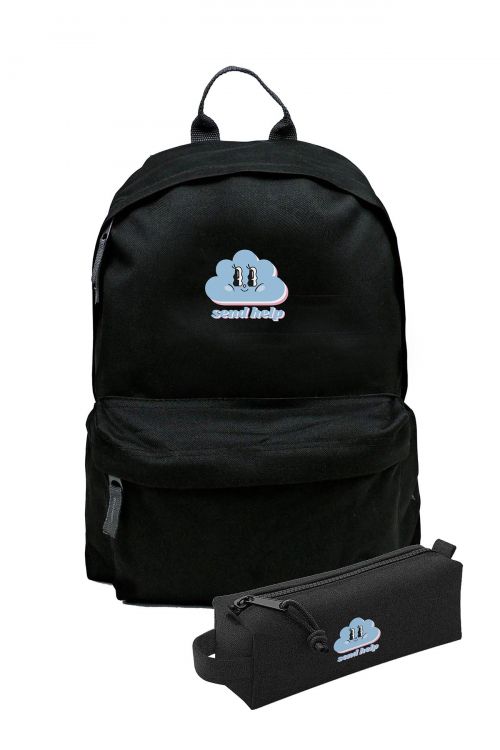 Zestaw Plecak Simple i piórnik Send Help