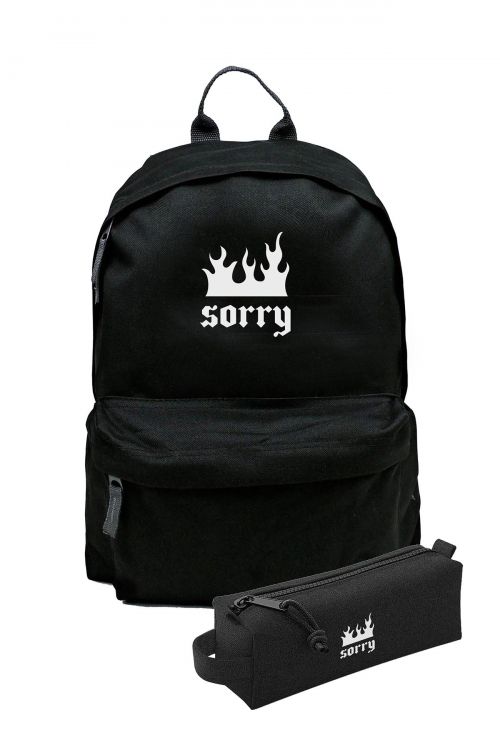 Zestaw Plecak Simple i piórnik Sorry Flames