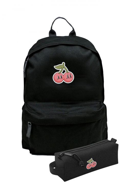 Zestaw Plecak Simple i piórnik Sweet Cherries