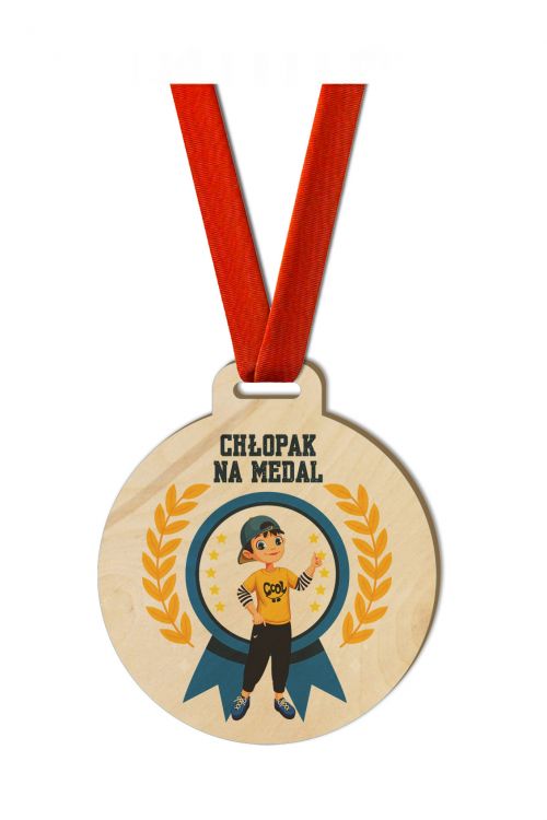 Medal Drewniany Chłopak na Medal 