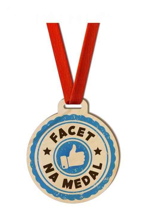 Medal Drewniany Facet na Medal