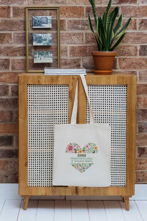 Torba Bawełniana Przedszkolanka o Wielkim Sercu PERSONALIZACJA