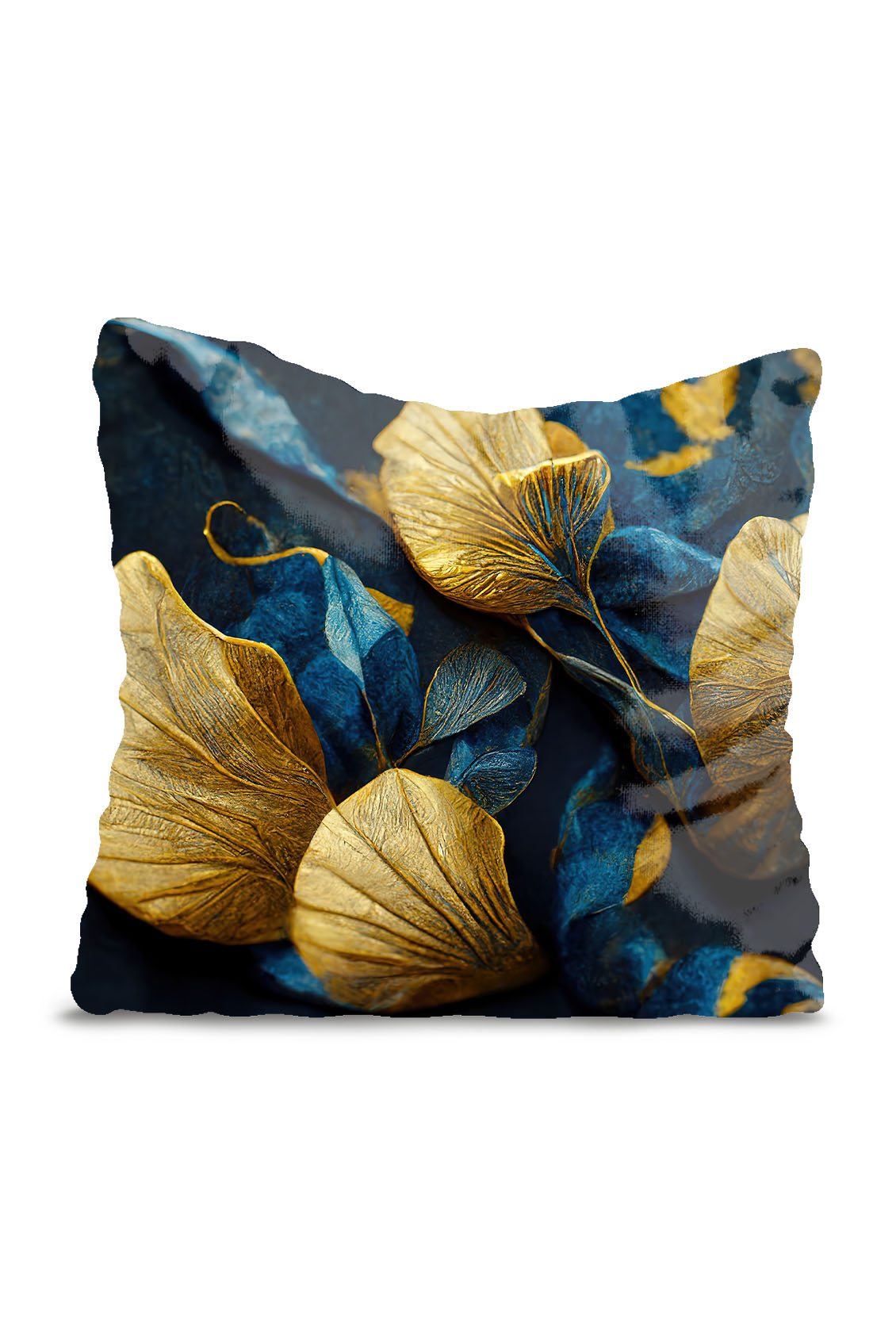 Poduszka Luxury Blue Leaves