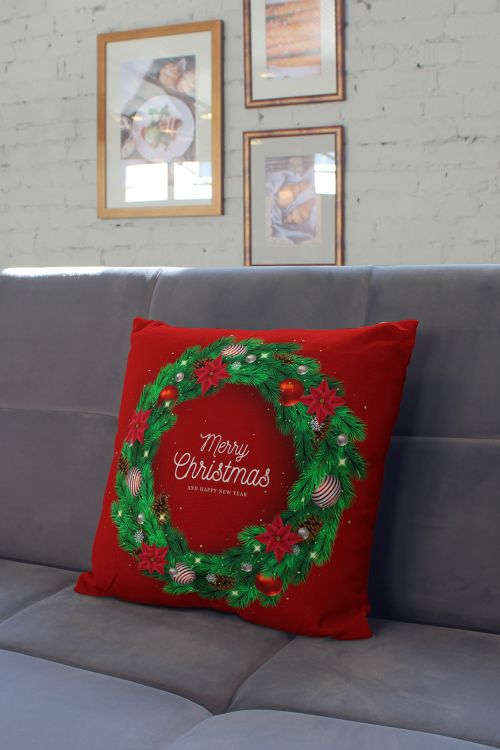 Poduszka Wieniec Świąteczny