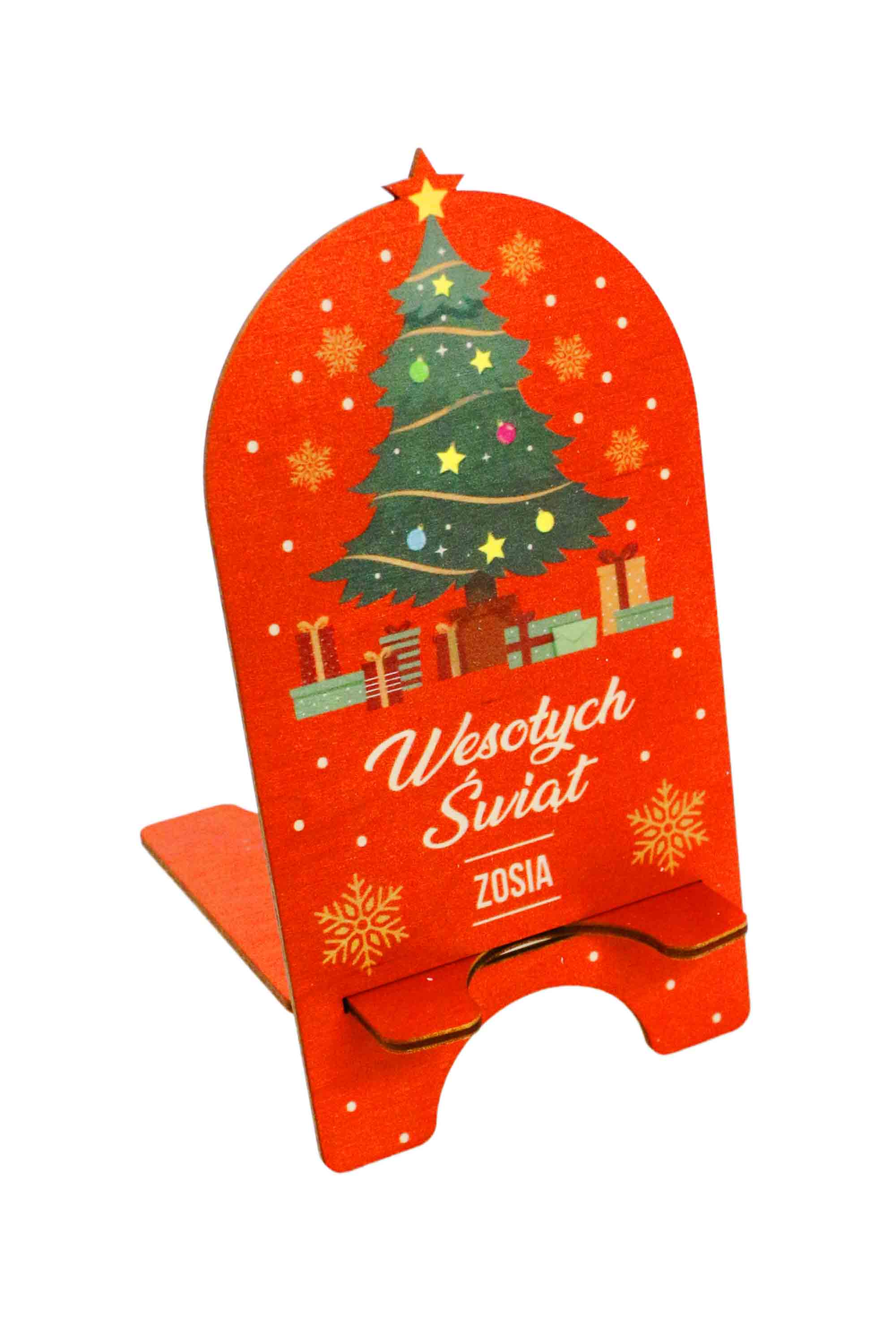Podstawka pod Telefon Choinka Wesołych Świąt PERSONALIZACJA