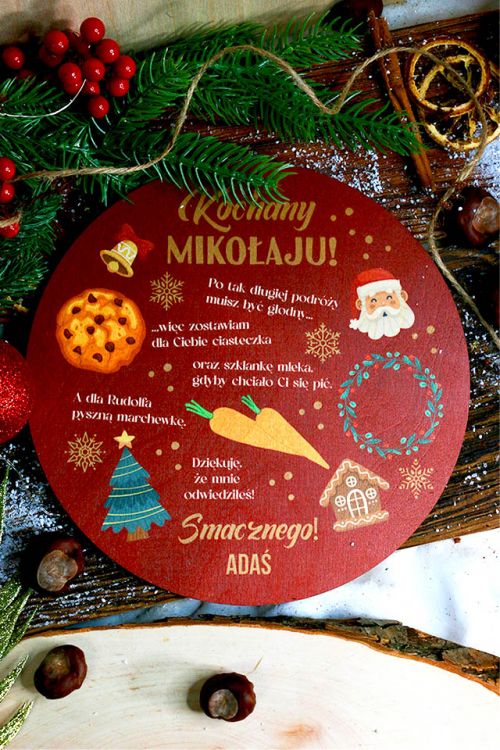 Talerzyk dla Świętego Mikołaja PERSONALIZACJA