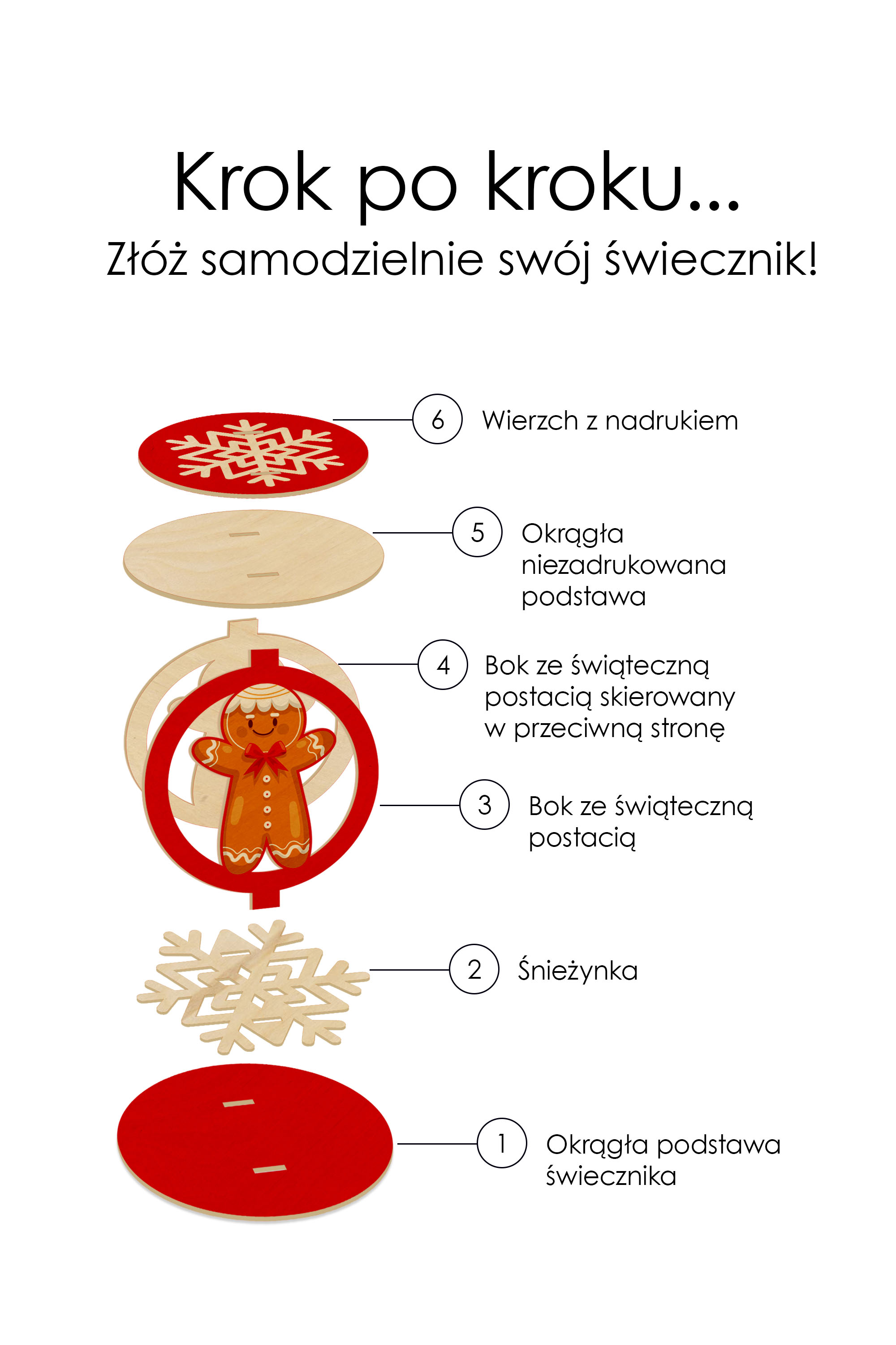 Świąteczny Świecznik Bałwanek