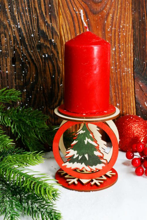 Świąteczny Świecznik Choinka