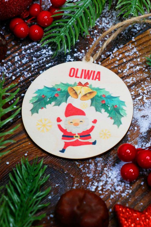 Zawieszka ze sklejki Wieniec PERSONALIZACJA 