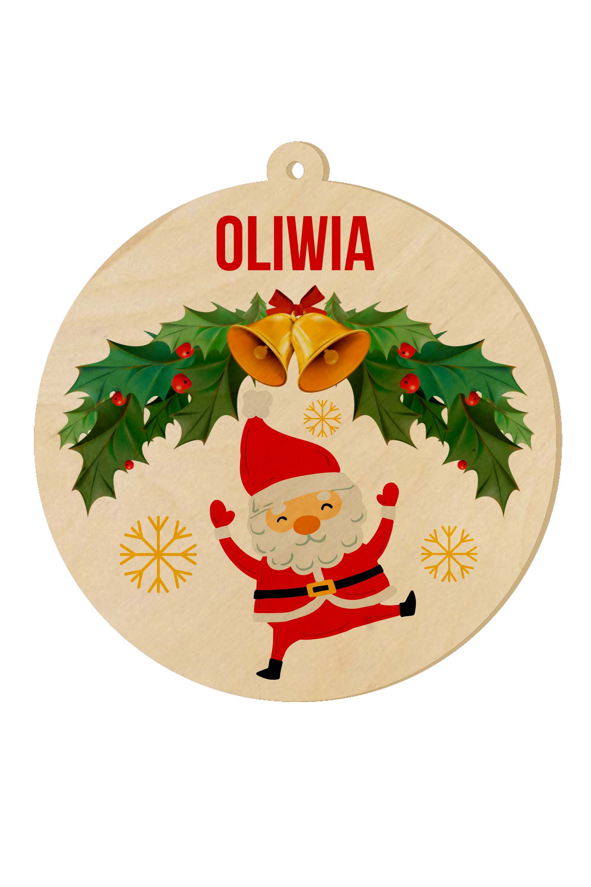 Zawieszka ze sklejki Wieniec PERSONALIZACJA 