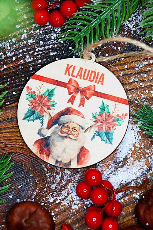 Zawieszka ze sklejki Mikołaj PERSONALIZACJA