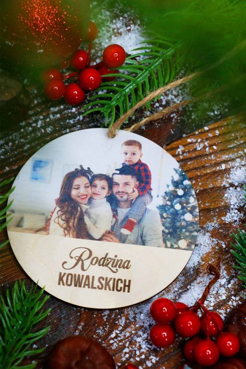 Bombka ze Zdjęciem Rodzina PERSONALIZACJA