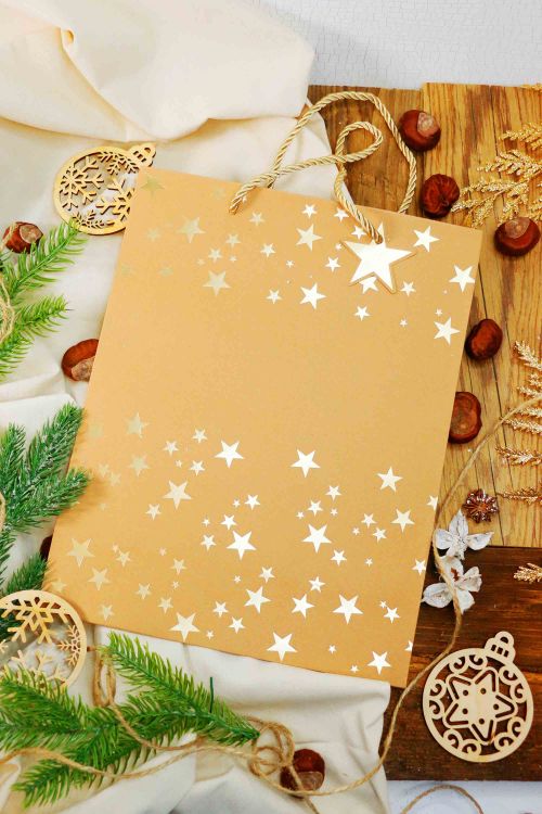 Torba prezentowa Złote Choinki