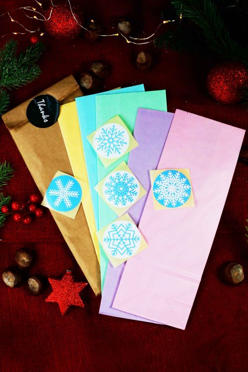 Torebki Papierowe Pastelowe 5szt