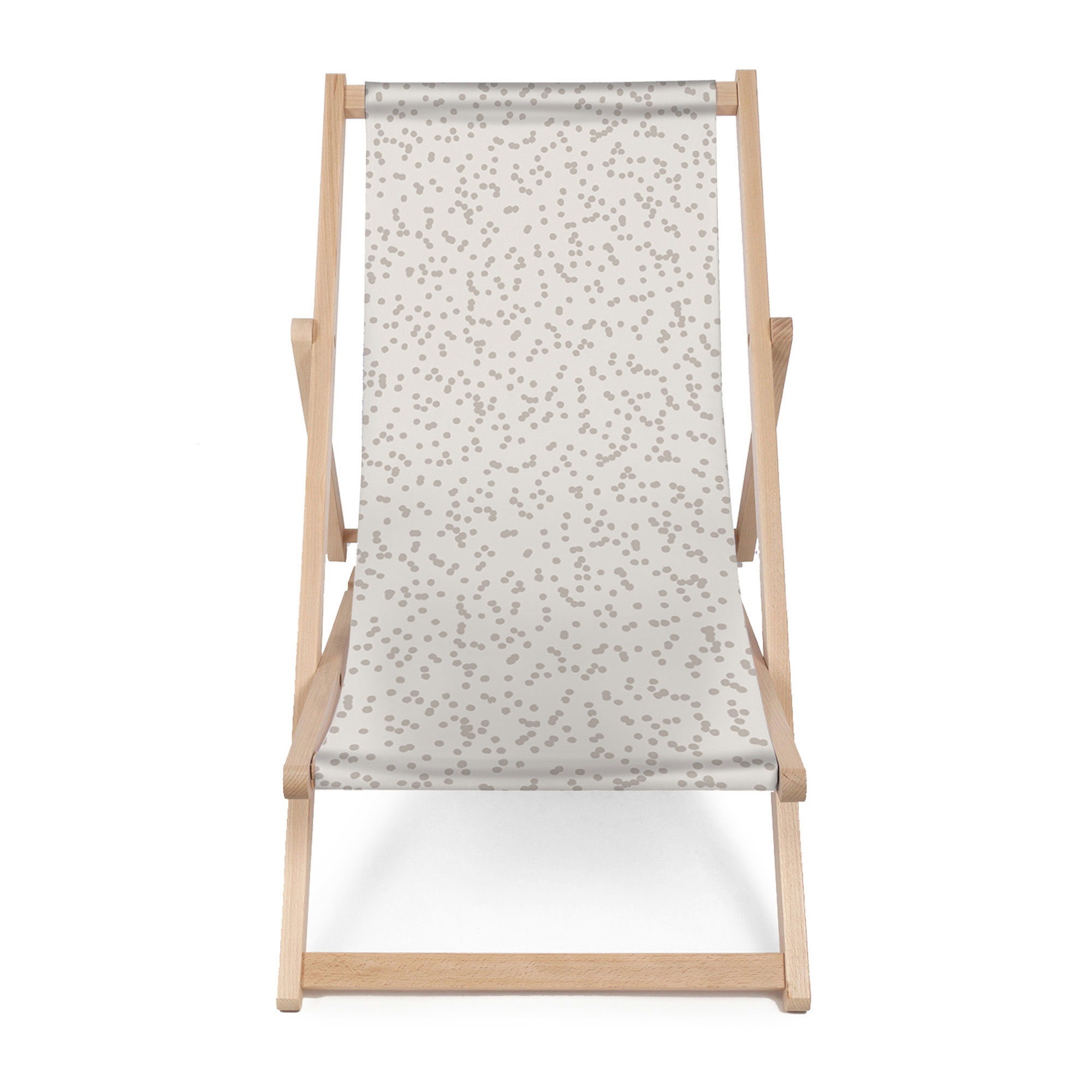 Leżak klasyczny Beige Print With Dots