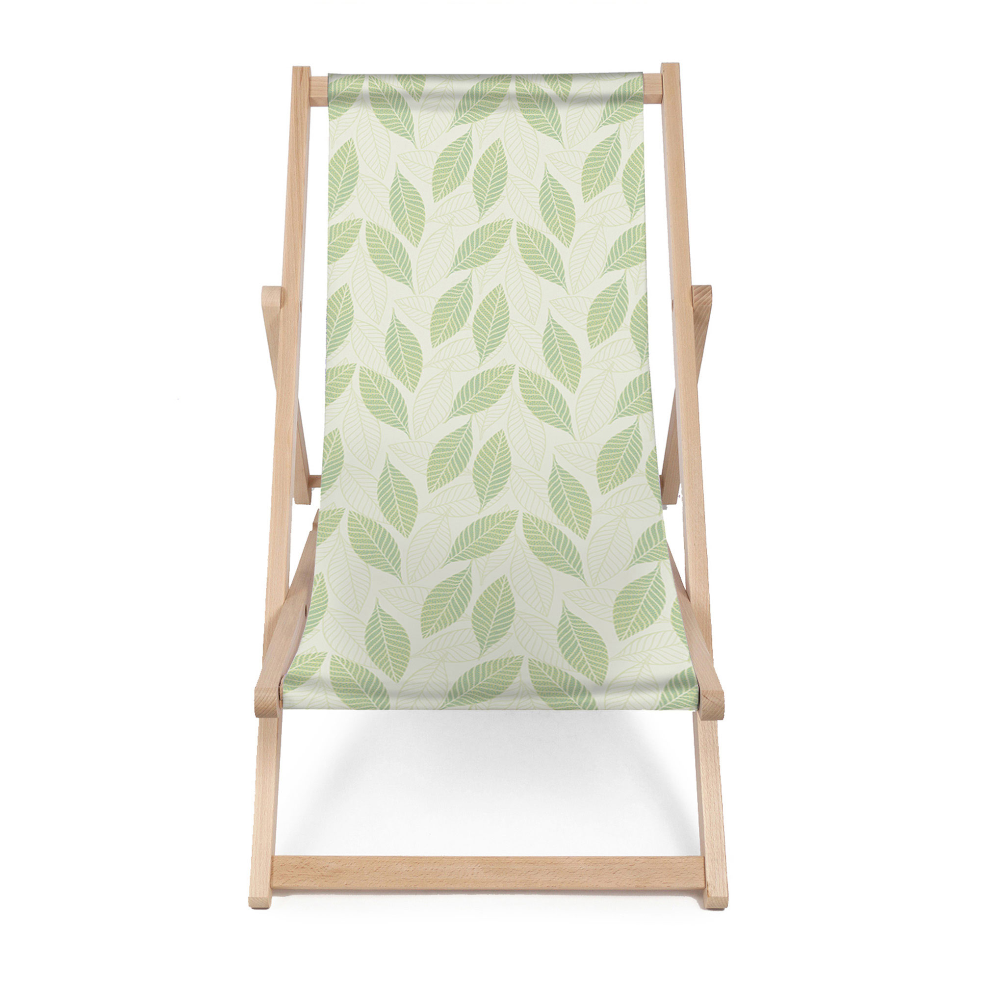 Leżak klasyczny Light Green Leaves