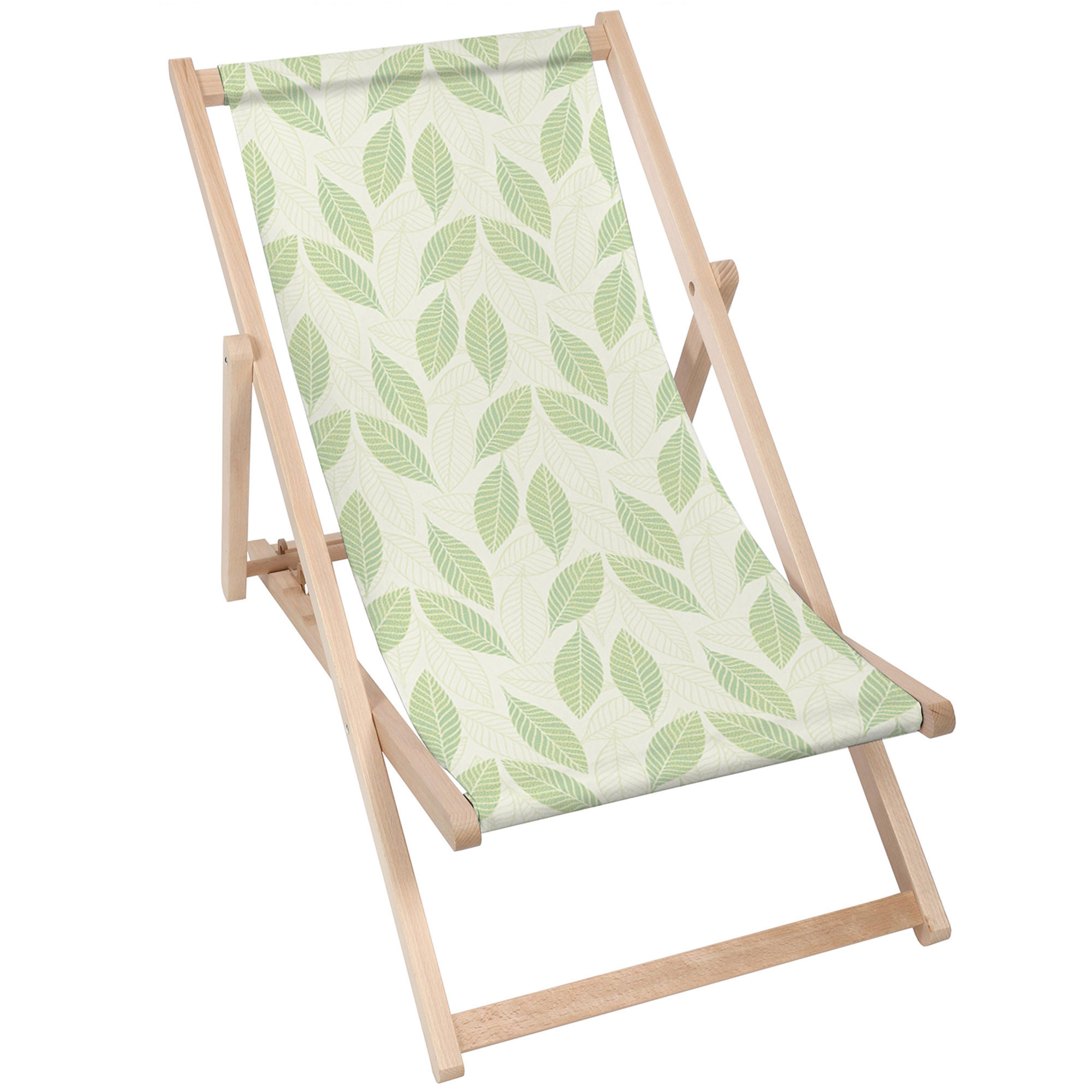 Leżak klasyczny Light Green Leaves
