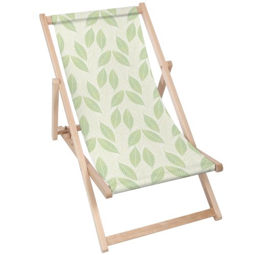 Leżak klasyczny Light Green Leaves