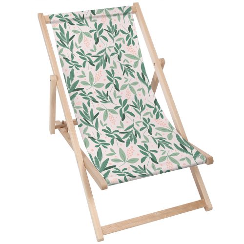 Leżak klasyczny Olive Leaves On Pink