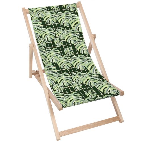 Leżak klasyczny Monstera Leaves Grid