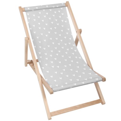 Leżak klasyczny White Hearts